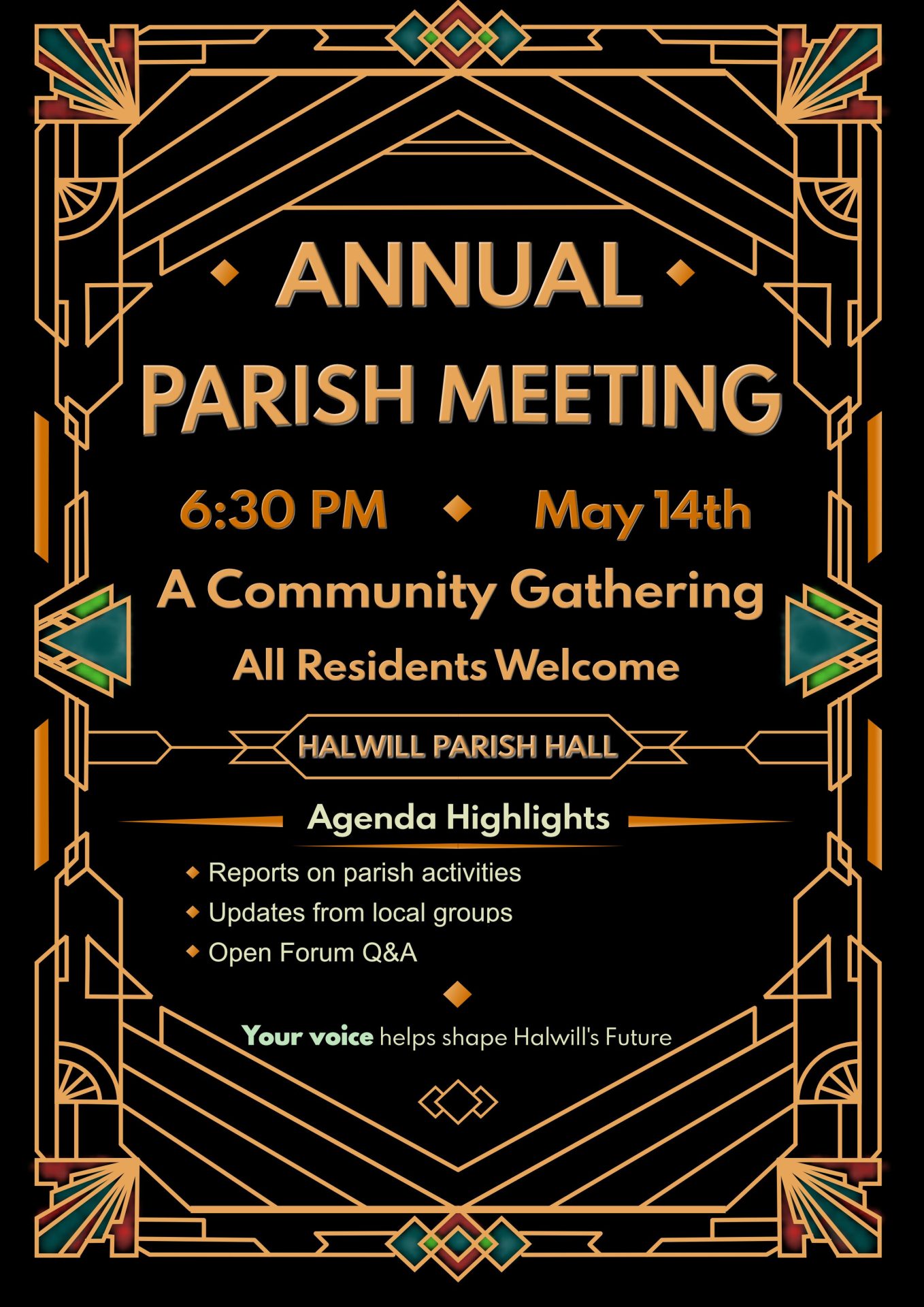 Annual Parish Meeting poster